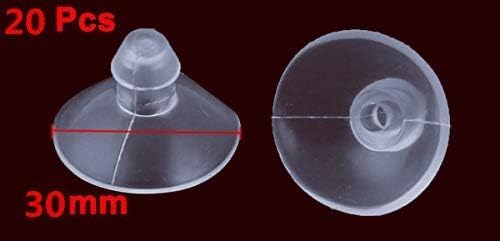 Qmseller 30 mm/1,2 Namještaj za namještaj staklena guma prozirna anti-kosojedna usisna šalica za usisavanje jastučića za staklenu plastiku