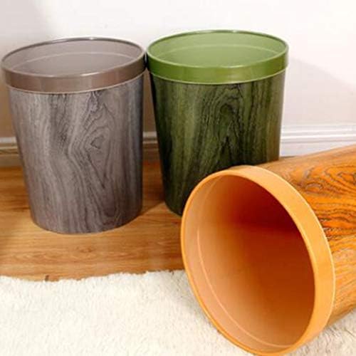 kutija za smeće od 12 litara imitacija drvenog zrna okrugla kutija za odlaganje organizator kante za smeće stolna košara za odlaganje