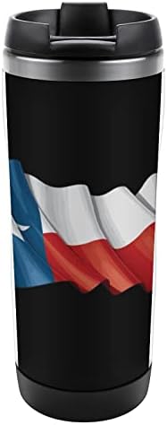 Texas mahanje zastavom putničke šalice kave s poklopcem izolirane šalice od nehrđajućeg čelika dvostruka zidna boca