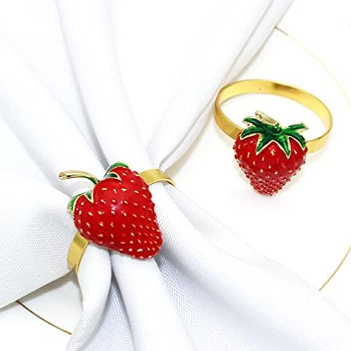 Doitool vjenčani stol Dekor 2pcs jagode ubrus prsten voće držač salvete ukrasne salvete kopče za blagovaonicu za ljetni havajski rođendan