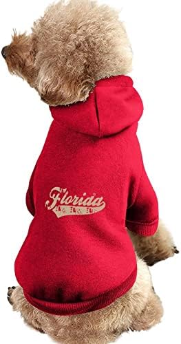 Obožavam Florida pseće odjeću zimske kapuljače za kućne ljubimce meke i tople pseće majice za male srednje pse