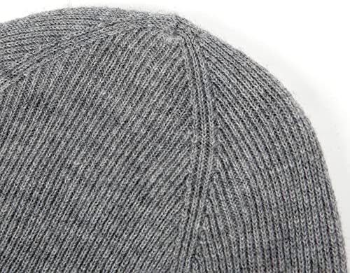 LALLIER merino vunena zrnca s oblogom od runa za muškarce i žene, čista vunena rebrasta pletena topli zimski šešir s poklon kutijom