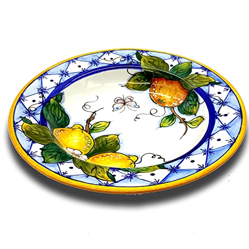Talijanski keramički pribor za jelo - ručno oslikane kuhinjske zdjele za tjestenine za 4 - napravljene u Italiji Toskana - talijanske
