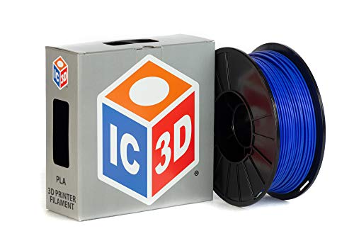 IC3d siva 1,75 mm PLA 3D filament pisača - 1 kg kaleva - Dimenzionalna točnost +/- 0,05 mm - Profesionalna razina 3D tiskara - napravljena
