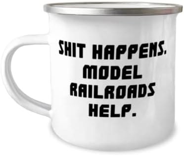 Sranje se događa. Model željeznice pomažu. Kamper kamper od 12 oz, modelne željeznice, prekrasni pokloni za modelne željeznice, vlakove,