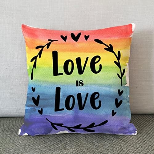 Gay Pride Rainbow LGBT Isti seks gay bacač jastuka naslovnica ljubav je ljubav jastuk jastuk jastuk pokrivač za Valentinovo za dekortsku