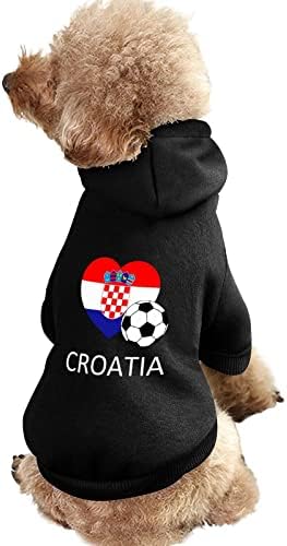 Ljubav Hrvatska nogometni nogomet Personalizirani kućni ljubimci Hoodies Meka ugodna odjeća za pse prozračne džempere s šeširom s