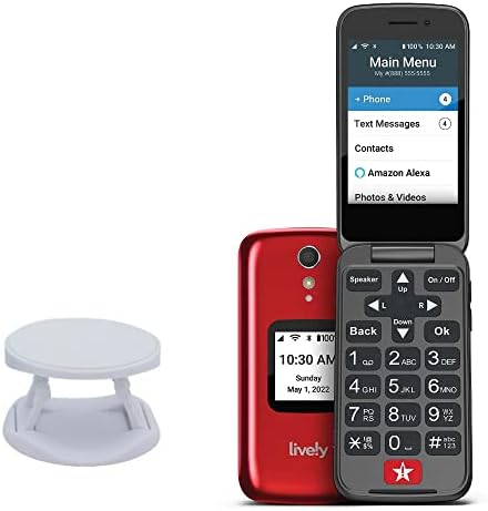 BoxWave Telefon Grip za Jitterbug Lively - SnapGrip nagib, nagib za naginjanje stražnjeg hvatača za Jitterbug Lively - Winter White