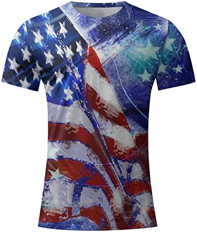 UBST muški patriotski vojnik majice s kratkim rukavima, 4. srpnja američka zastava vrhovi ljetni vitki mišići mišića casual majice
