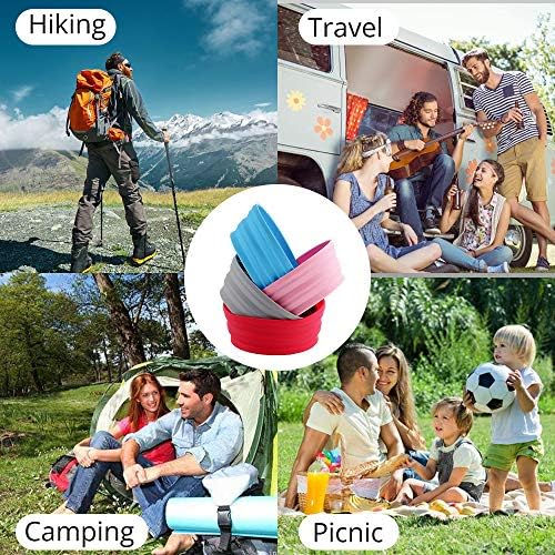 Ecoart silikon koji se može proširiti proširiva zdjela prijenosna za kampiranje planinarskih piknika putovanja)