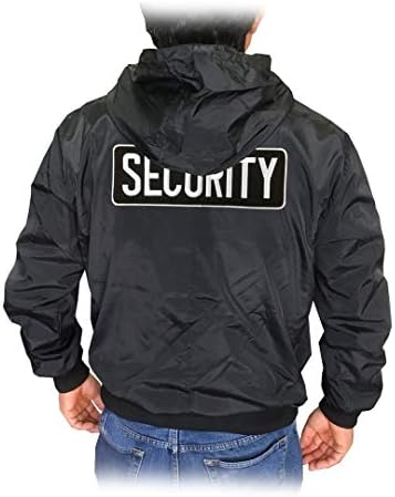 GS-EAGLE za muški sigurnosni vez zakrpljeni zip up crnu jaknu od kapuljače