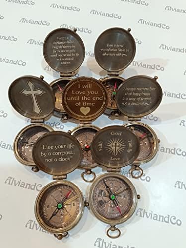 Alvi i Co Personalizirani kompas ugravirani kompas, pokloni za Valentinovo, Dan oca, Majčin dan prilagođeni poklon darovni poklon za