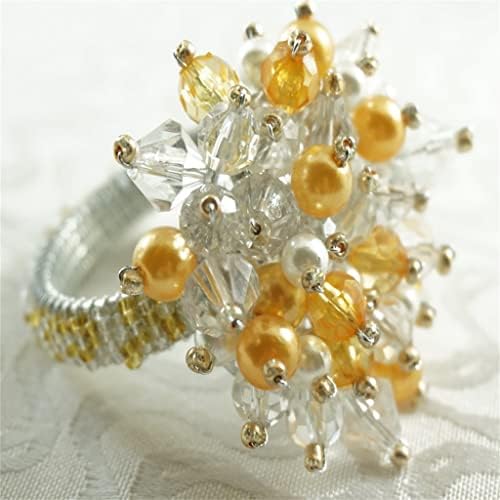 12-dijelni prsten za salvete s perlicama ukrasni Prsten držač ručnika za zabave