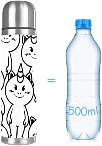 Nehrđajući čelik Kožni vakuum vakuuma izolirana šalica jednorog termos boca za vodu za vruća i hladna pića djeca odrasli 16 oz