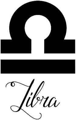 Zodiac Sign Libra Libra Skripta Pisanje siluete 6 Naljepnica za vinil naljepnice