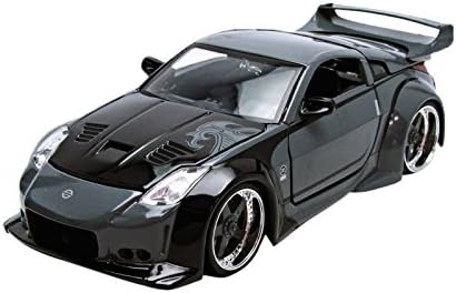 D.K.'s Nissan 350Z Crni Fast n Furious film 1/24 od Jada 97172 Cijeli tijelo sivog dizajna i crne kapuljače