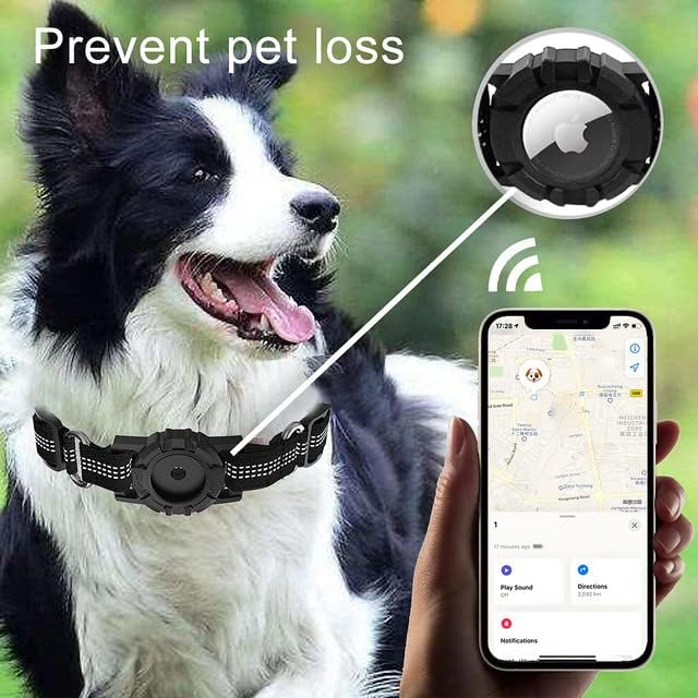 Pušice zaštitnika zraka i izdržljivi ovratnik za pseće ovratnike Apple AirTag držač protiv izgubljenog ovratnika za kućne ljubimce