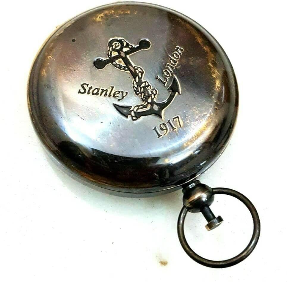 Kompas mesing antikvite vintage ručno izrađeno gumb gumb mesing kompas džepni stil