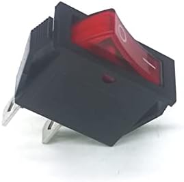 Zaahh Rocker Switch 5pcs/lot KCD3 30 * 13 mm crveni LED spst 2pin 15A 250V SNAP-IN UKLJUČENI POSTUPNI POSTOJI SNAP BOAT ROCKER Switch