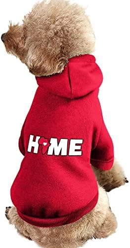Domaća Afrika Map Dog Hoodie Pulover Twicirt Odjeća za kućne ljubimce Odjeća s kapuljačom kaputa za pse i mačke