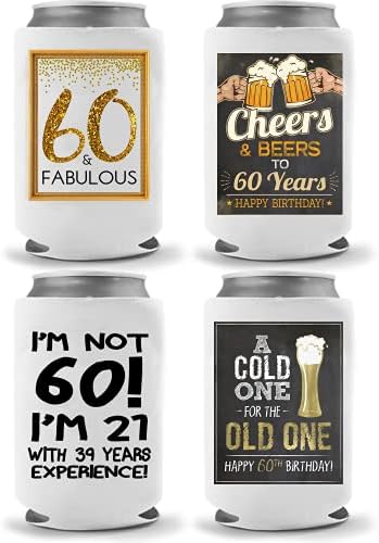 Proizvodi Cool Coast | Smiješno pivo za pivo 60. rođendan | Pokloni piva 60 -ih | Gag Party poklon pivo može hladiti | Smiješna šala
