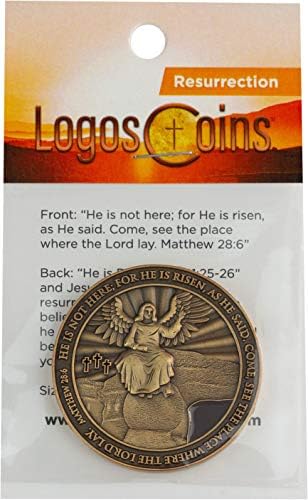 Uskrsnuće novčić, on je uskrsnut, Isusov sin Božji Uskrsni izazov, Krist je živ i prazan grob, religiozni antički zlatni molitveni