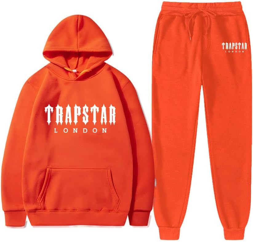 Zlatni pijetao tracksuit slovo tiskanje runa hoodie hip hop ulična odjeća jogger set odjeća za muškarce trendi hoodie džemper crveni