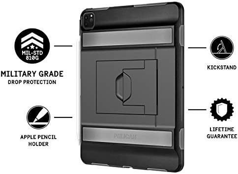 Slučaj serije Pelican - Voyager - kompatibilan s iPad Pro - Black/Grey