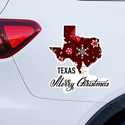 Texas Home State Božićne naljepnice Merrry Božićni Texas Karta naljepnica automobila naljepnica za Božićni ukras naljepnica Vinyl Decal