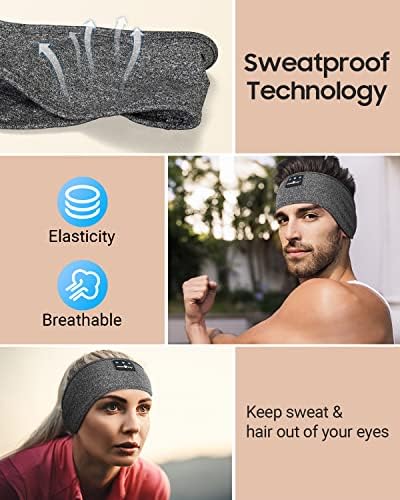 Musicozy Sleep slušalice bežične Bluetooth 5.2 Sportska traka za glavu, Bluetooth uši za uši za zimske bočne spavaće vježbe trčanje