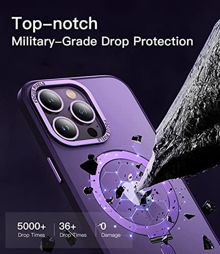 Faldfja Magnetic za slučaj iPhone 14 Pro Max, kompatibilan sa Magsafeom sa postoljem, zaštitom od vojnih šok-a, otpornim na ogrebotine