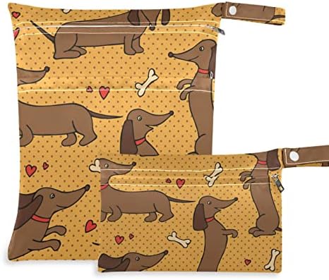 Susiyo tkanina pelena mokra suhe torbe pse jazavce žuta vodootporna mokrim vrećicama s dva zatvarača s patentnim zatvaračima za bebe