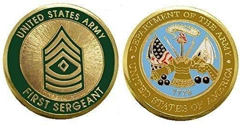 Vojska upisana u redove - prvi narednik E8 Challenge Coin/Logo Poker/Lucky Chip
