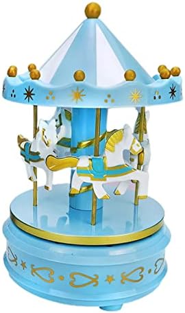 LOINHGEO Slatka miry-go-krugova karusela glazbena kutija rođendanski ukras ukrasa 9 plava