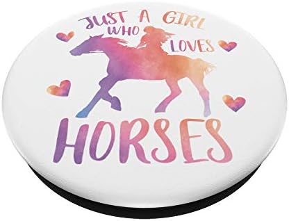 Samo djevojka koja voli konje akvarel konja Western Rider Popsockets Popgrip: Zamjenjivo prianjanje za telefone i tablete