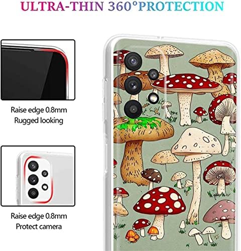 Kompatibilno sa Samsung Galaxy A53 5G Ultra Cottagecore futrolom, slatka šumska gljiva Cottagecore Shrooms vintage trendovska grafika
