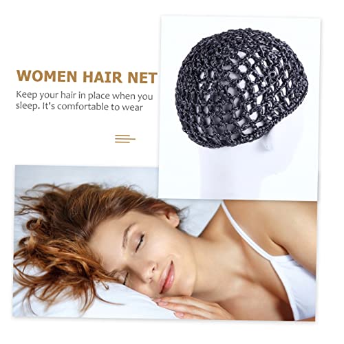 Kallory 4PCS mrežasta mreža za kosu kuke za kosu pletenice za žene za žene kose za žene za žene kukičane kose snood spavanje snood