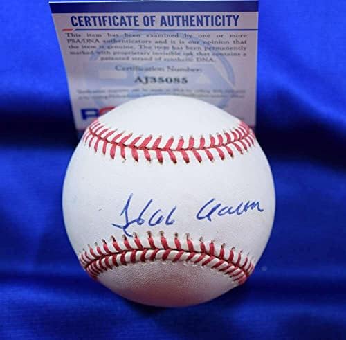 Hank Aaron PSA DNA Coa Autogram American League Oal potpisao bejzbol - Autografirani bejzbols