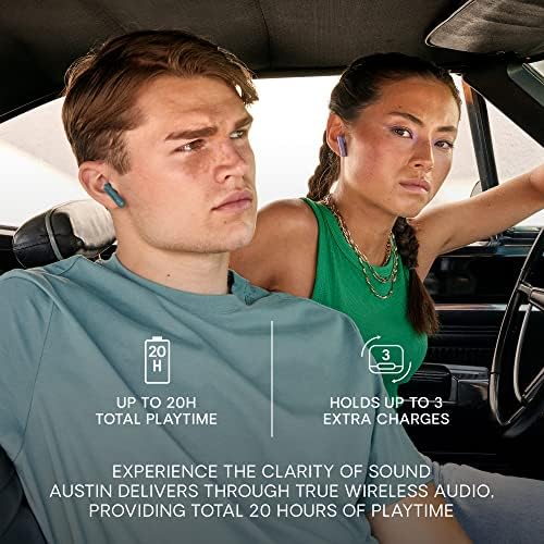 Urbanista Austin True bežični uši, Bluetooth 5.3 u uhu IPX4 slušalice s dvostrukim mikrofonima, 20 sati igranja, bežični ušne pupoljke