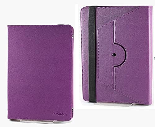 Navitech Purple kućište sa 360 rotacijskim postoljem i olovkom kompatibilno s Teclast P30s 10.1 Tablet