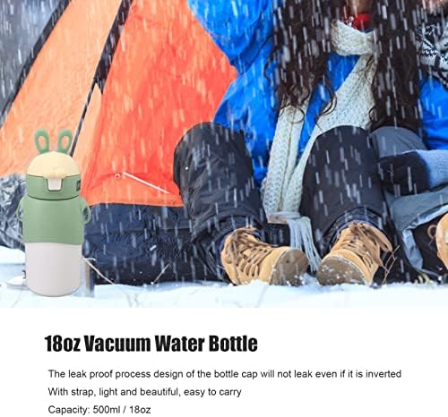 500 ml 18oz prijenosni vakuum od nehrđajućeg čelika Izolirana boca vode sa slamnastom remenom za unutarnje vanjske prostore