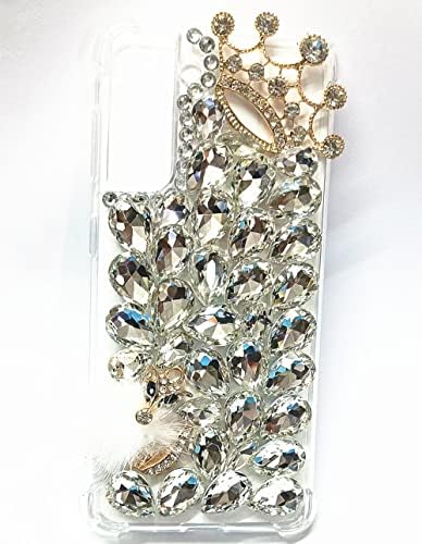 Slučaj Aikukiki za Galaxy S21 5G, 3D ručno rađena luksuzna iskričava zapanjujuća kamenja kristalno rineston bling dijamantski blitter