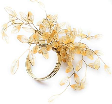 ITOS365 prstenovi za salveti set od 4 za zabave za ukrašavanje blagovaonice Svakodnevni metalni držač salvete list zlato