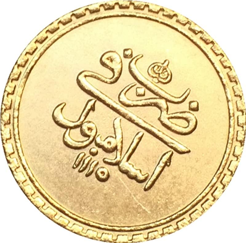 Čisti bakreni zlatni kovanice Antiknite kovanice srebrnog dolara egipatske kovanice 1703 zanatske kolekcije