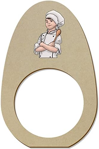 Azeeda 5 x 'dječji kuhar' drveni prstenovi/držači