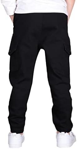 Teretne hlače za dječake s elastičnim strukom, školski keper Joggers za trčanje