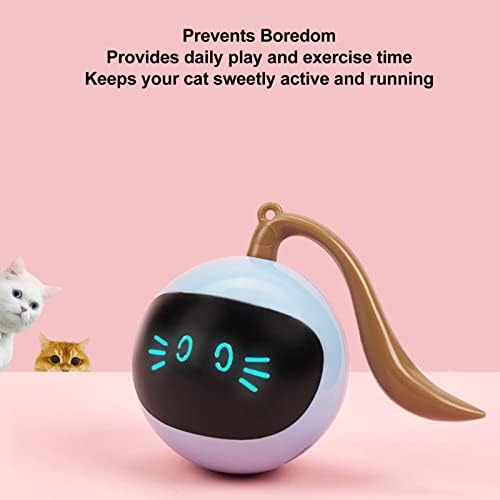 Automatska igračka za mačju loptu pametna dodirna pokretna mačja lopta s LED svjetlom igra 2 sata privjesak za dodavanje interaktivna