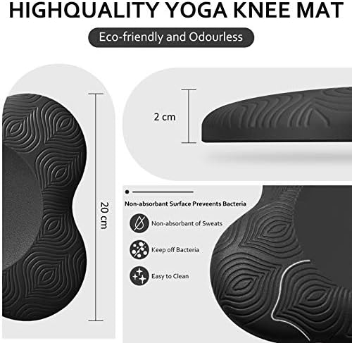 Jastučići za koljena za jogu od 2 komada, neklizajuće prostirke za jogu za žene, podrška za koljena za vježbanje joge udobni i lagani
