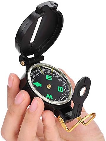 Plastični vojni vodootporni Mini kompas visoke točnosti s lupama, multifunkcionalnim kompasom, prijenosnim sklopivim objektivima kompas