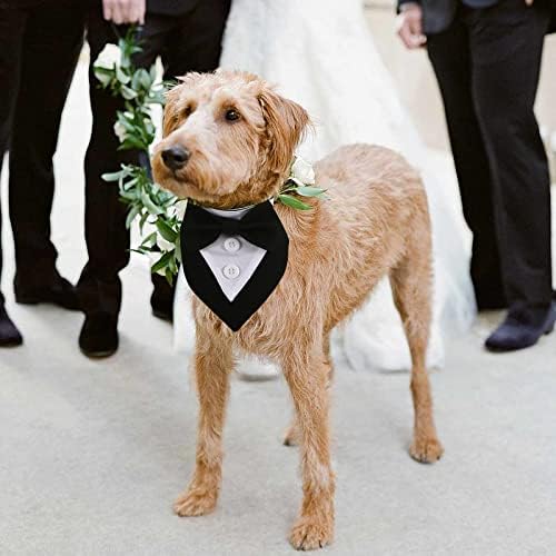 Dog Tuxedo Bandana Podesivi ogrlica za pse s lukom kravata Dog Wedding Wedding Dog Svečana odjeća rođendanska zabava za male srednje